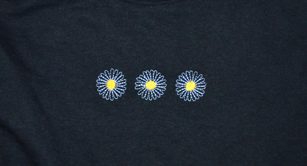 Daisies T-shirt - black