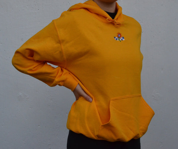 Swirl Hoodie Sweatshirt - gold yellow